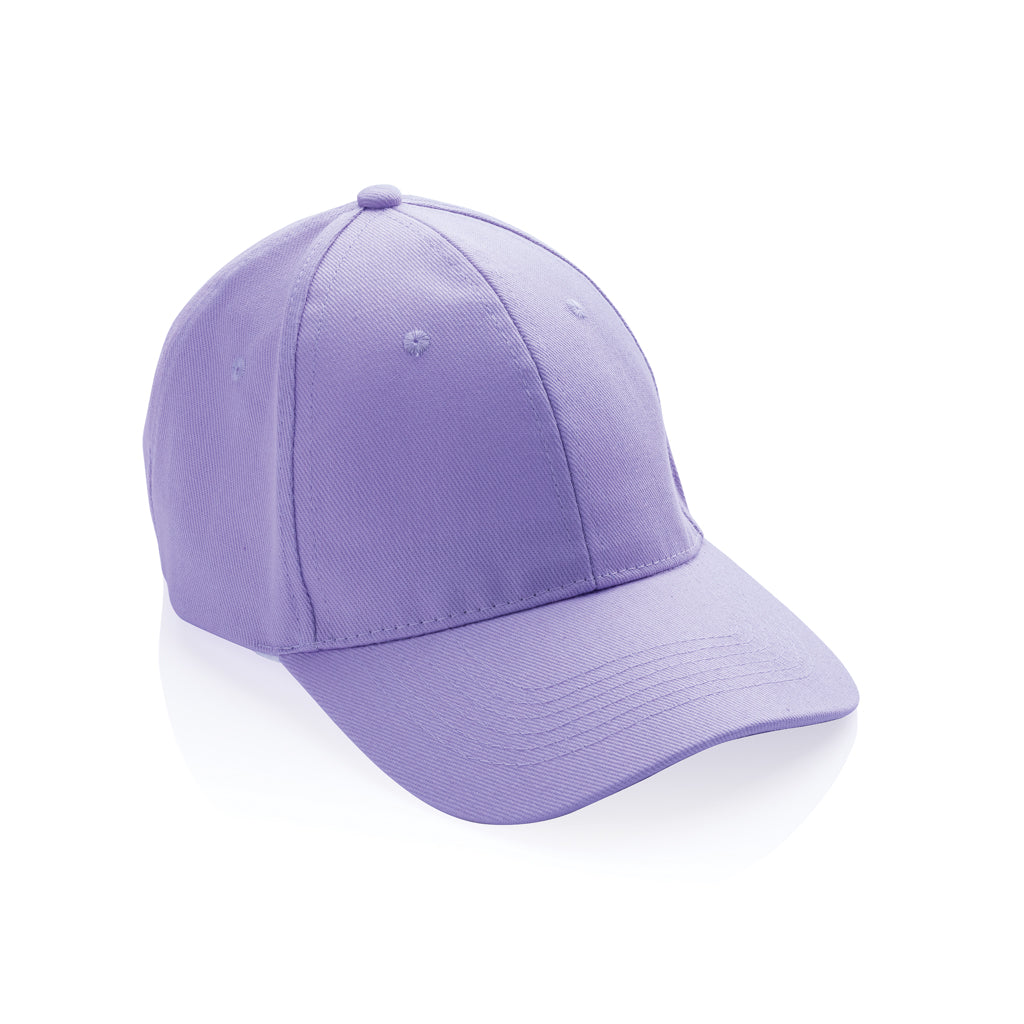 Impact 6 panel 280gr Recycled cotton cap with AWARE™ tracer - lavender, Recycled cotton
