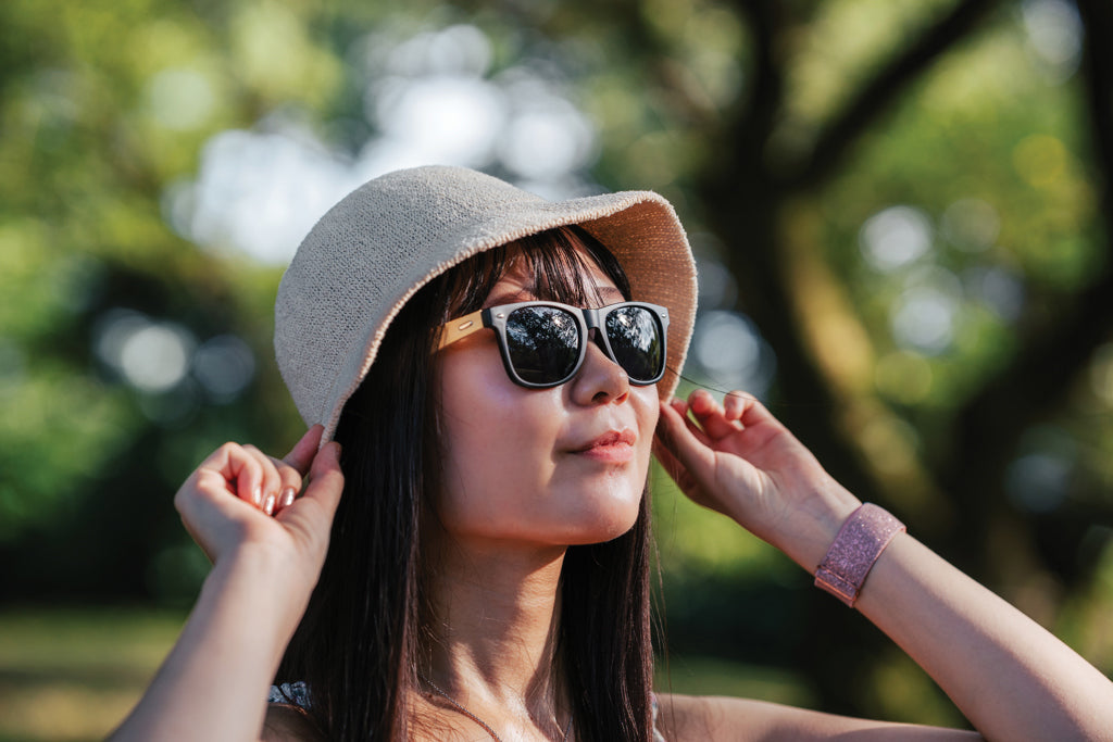 Bamboo and RCS recycled plastic sunglasses
