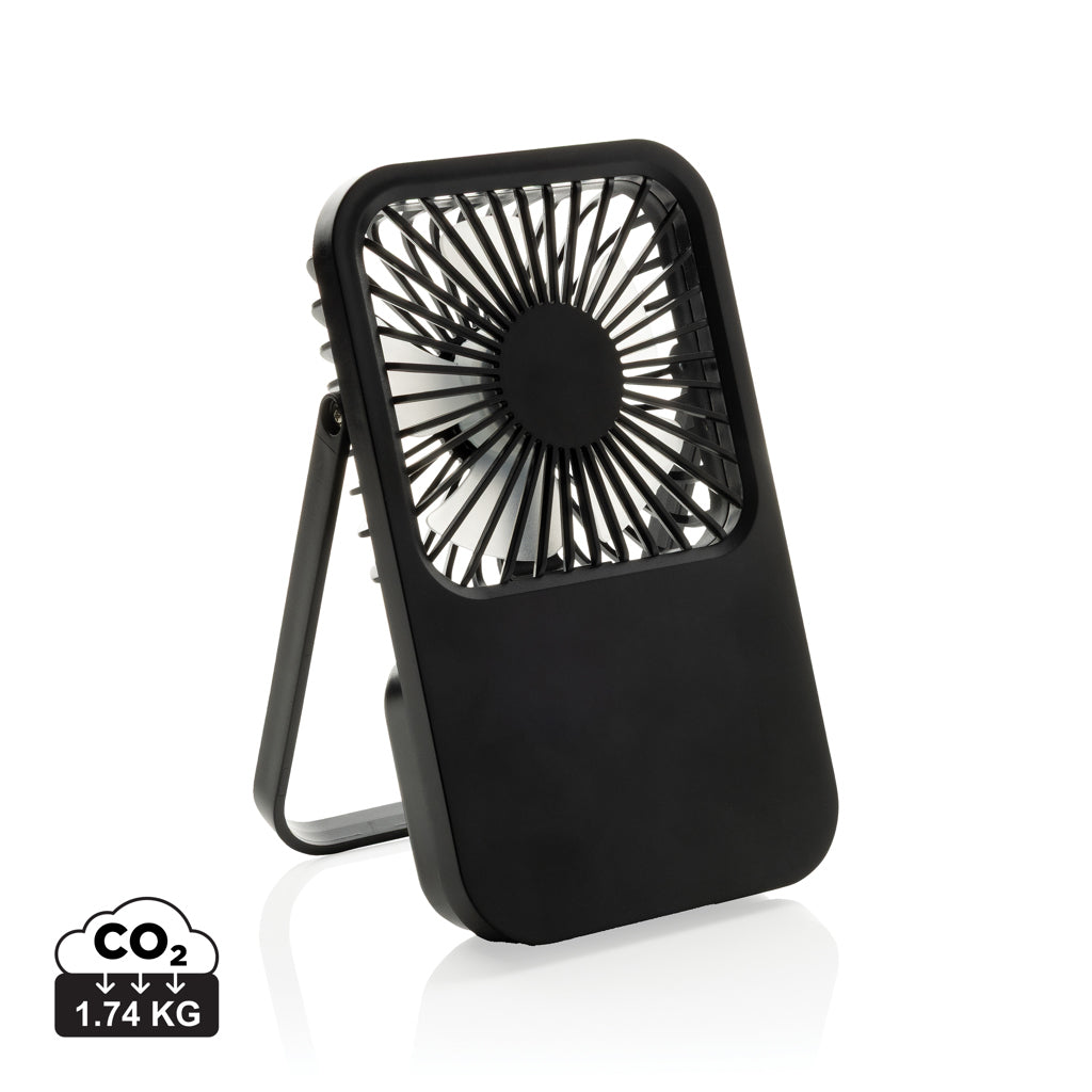 Aervina RCS recycled plastic re-chargeable desk fan