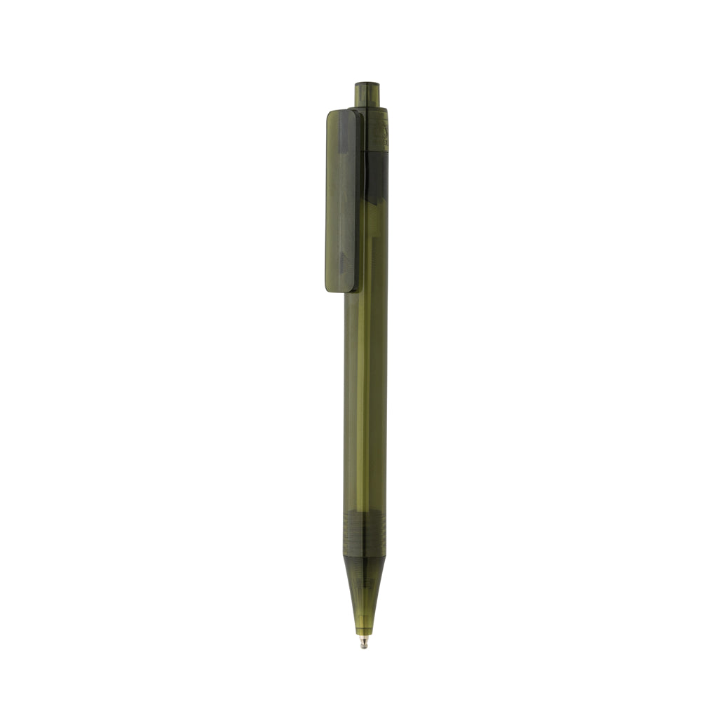 GRS RPET X8 transparent pen - green, rPET