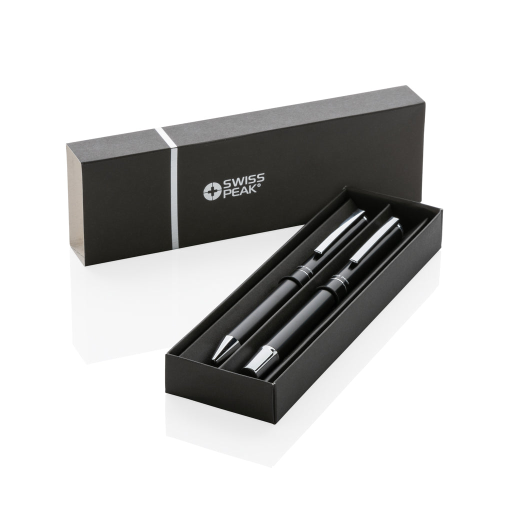 Swiss Peak Cedar RCS certified recycled aluminium pen set