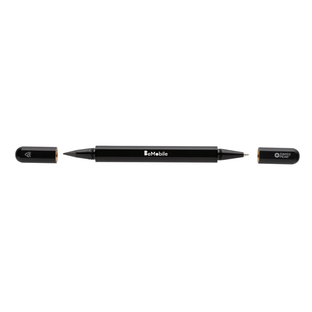 Swiss Peak Storm RCS recycled aluminium dual tip pen