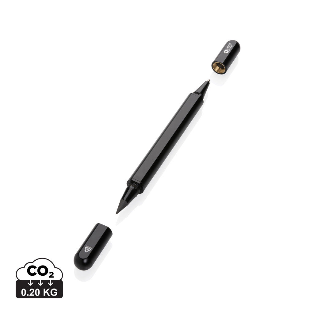 Swiss Peak Storm RCS recycled aluminium dual tip pen