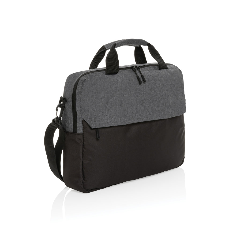 Kazu AWARE™ RPET basic 15.6 inch laptop bag - grey, rPET,rPET