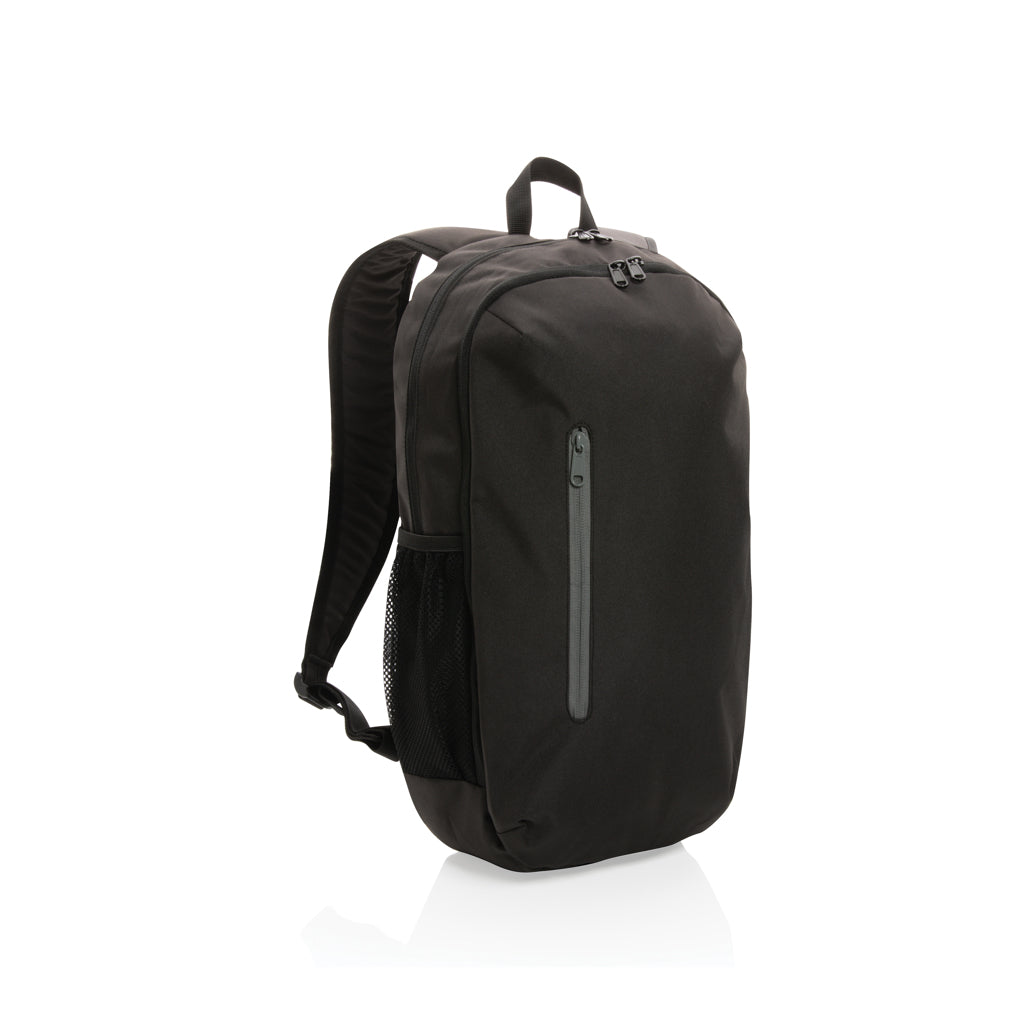 Impact AWARE™ 300D RPET casual backpack - black, rPET,rPET