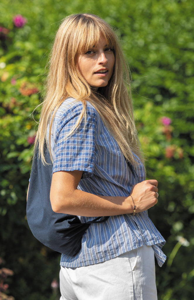 Impact AWARE™ recycled cotton drawstring backpack 145g