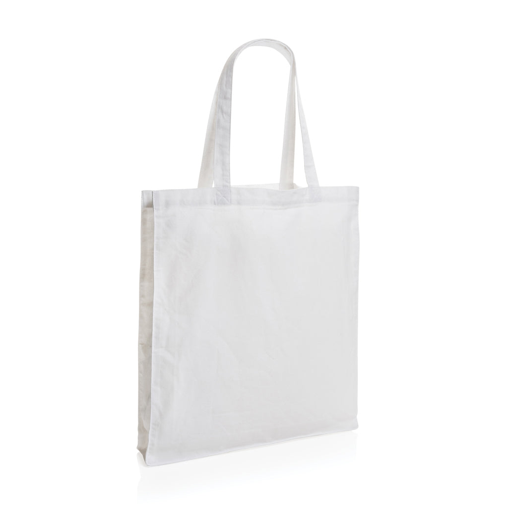 Impact AWARE™ Recycled cotton tote w/bottom 145g - white, Recycled cotton