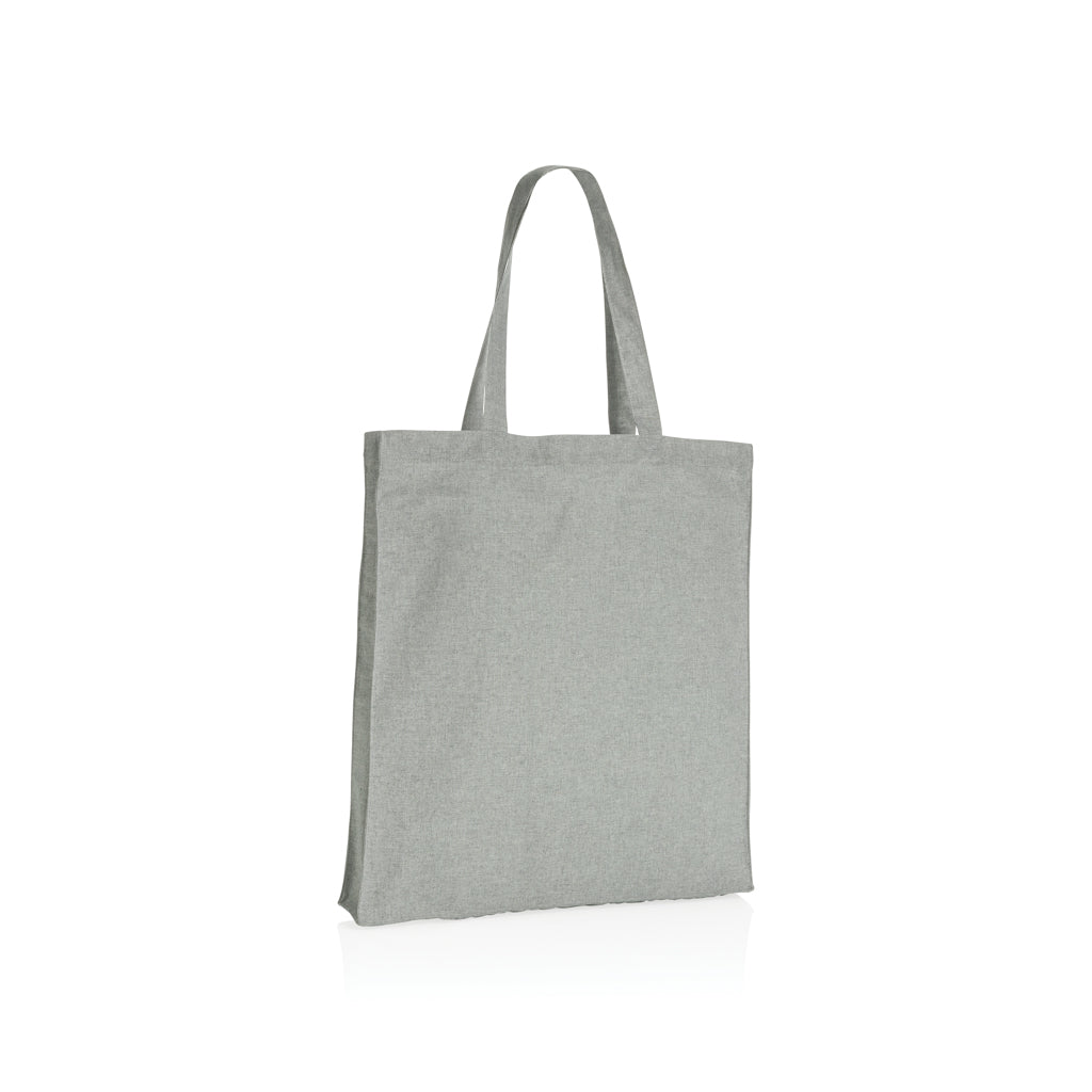 Impact AWARE™ Recycled cotton tote w/bottom 145g - grey, Recycled cotton