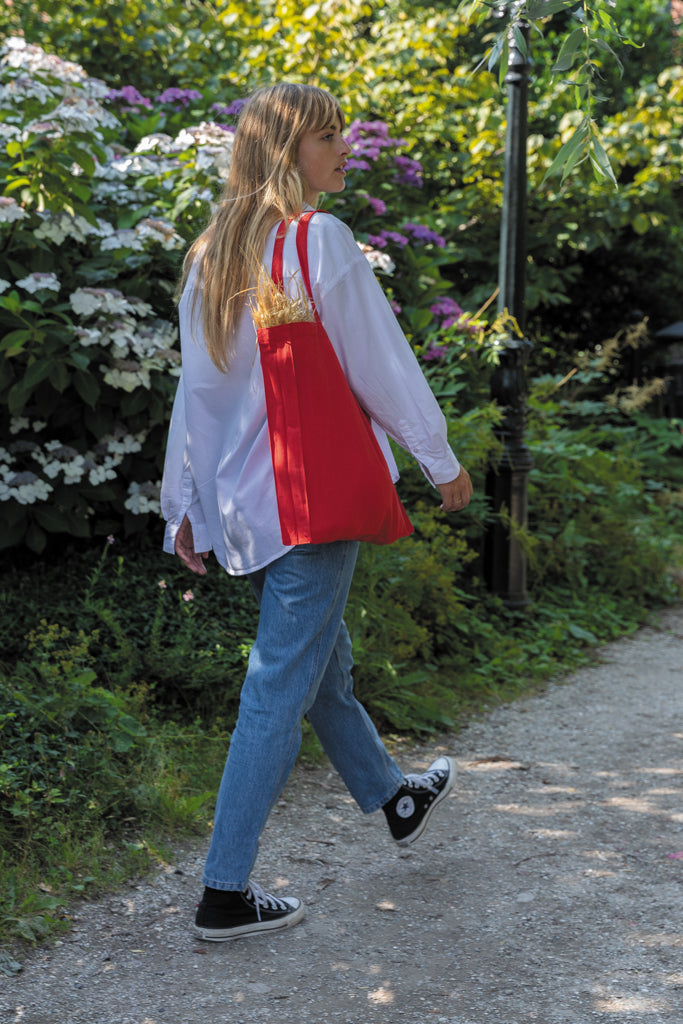 Impact AWARE™ Recycled cotton tote w/bottom 145g