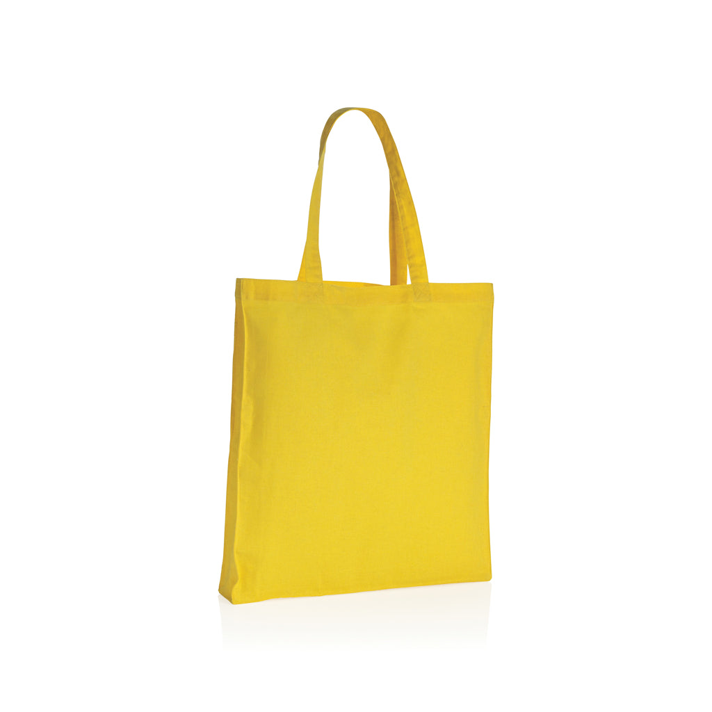 Impact AWARE™ Recycled cotton tote w/bottom 145g - yellow, Recycled cotton