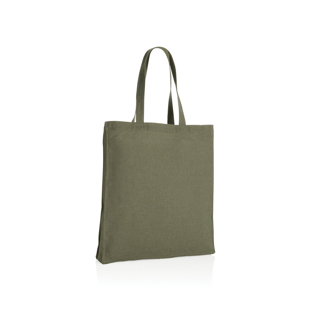 Impact AWARE™ Recycled cotton tote w/bottom 145g - green, Recycled cotton