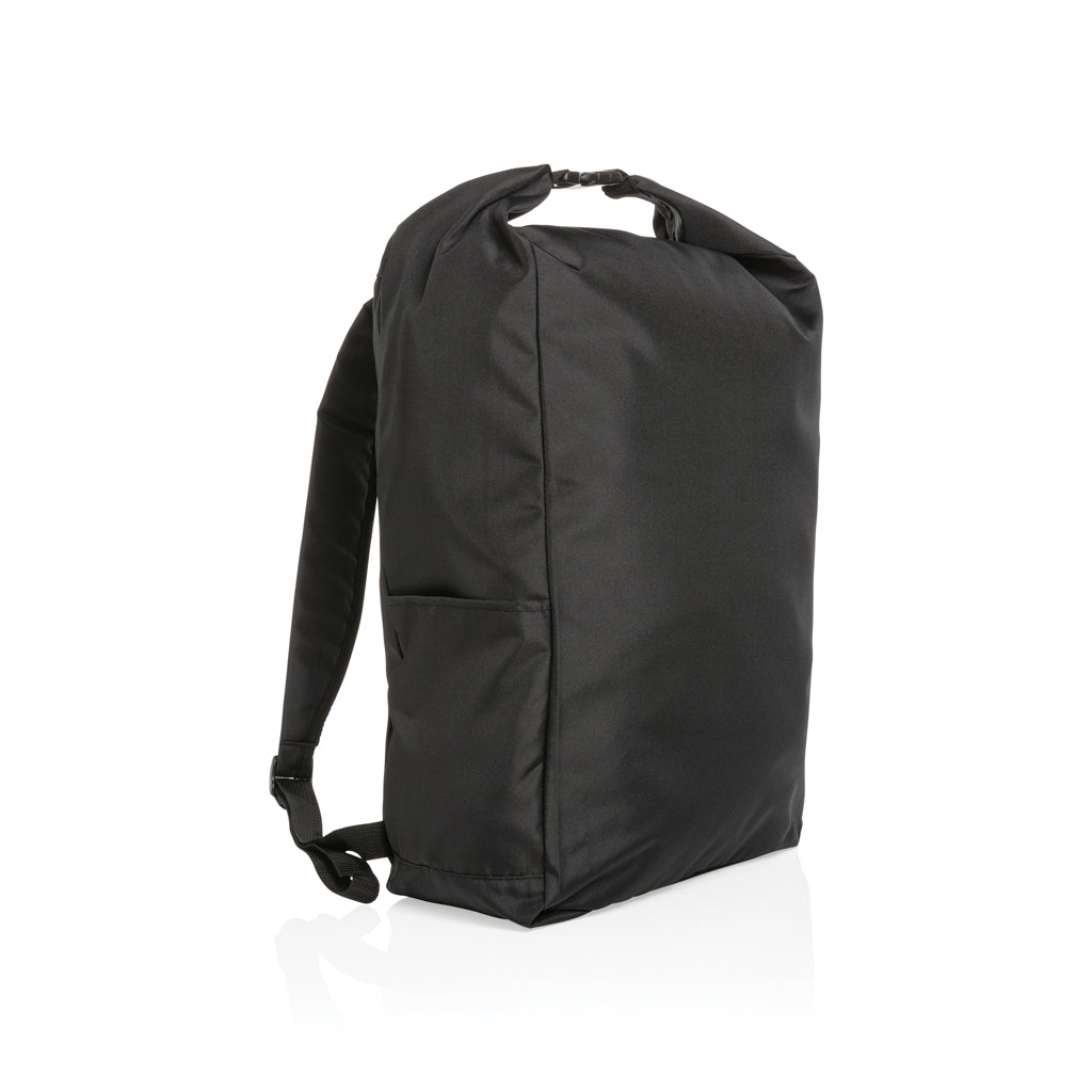 Impact AWARE™ RPET lightweight rolltop backpack - black, rPET
