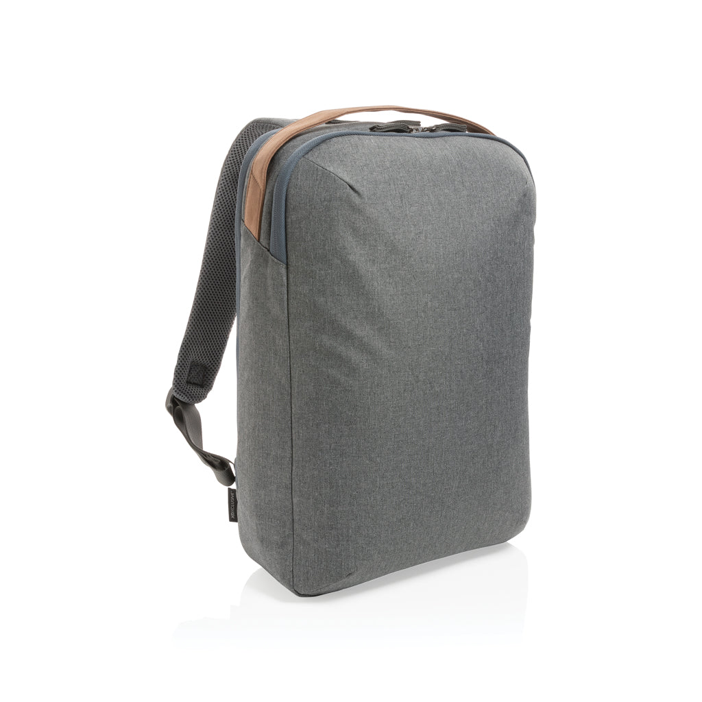 Impact AWARE™ 300D two tone deluxe 15.6' laptop backpack - grey, rPET,rPET