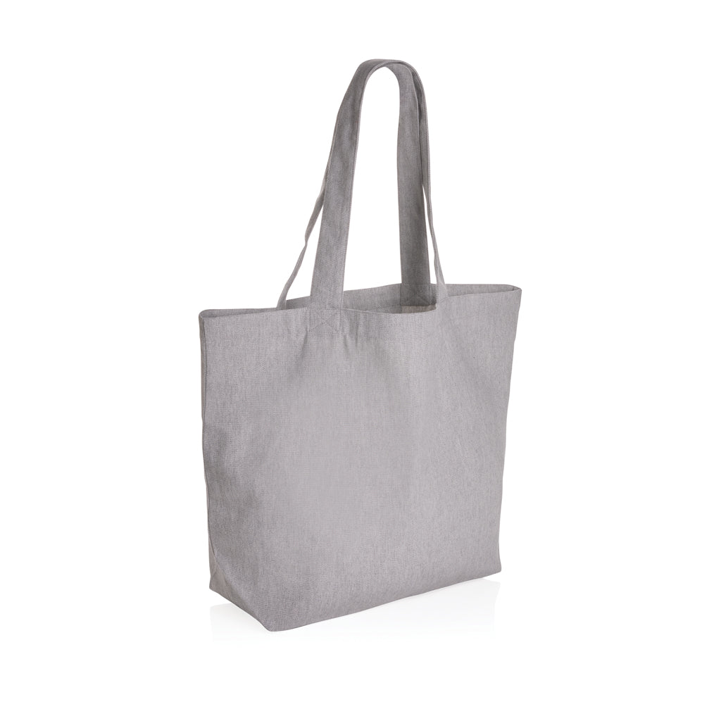 Impact Aware™ 240 gsm rcanvas shopper w/pocket undyed - grey, Recycled Canvas