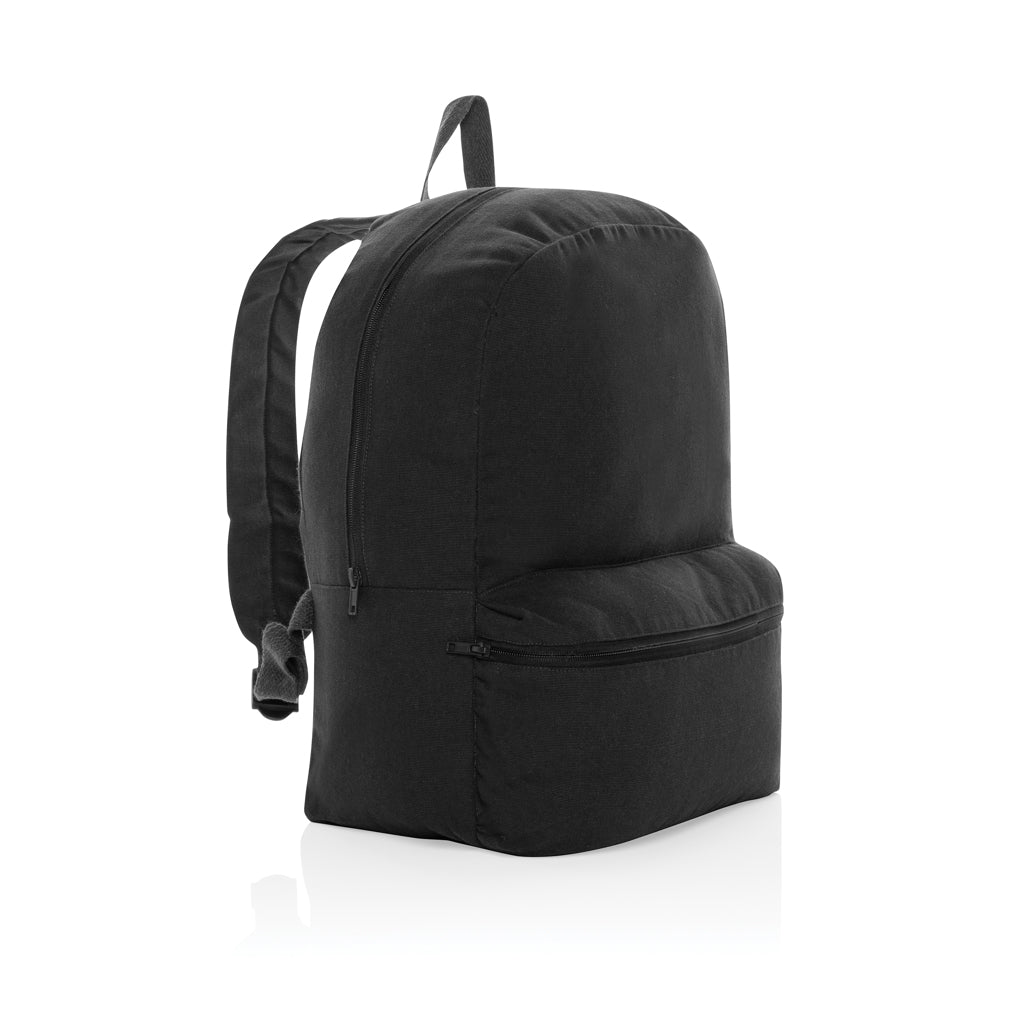 Impact Aware™ 285 gsm rcanvas backpack undyed - black, Recycled Canvas