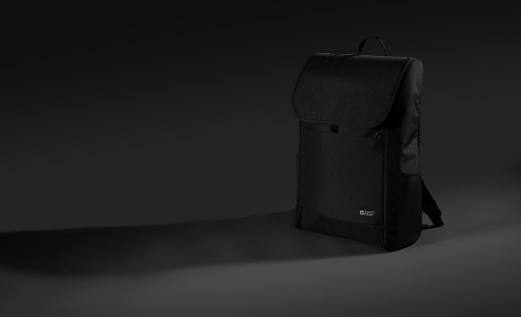 Swiss Peak Fern AWARE™ RPET all over zipper 15.6" backpack