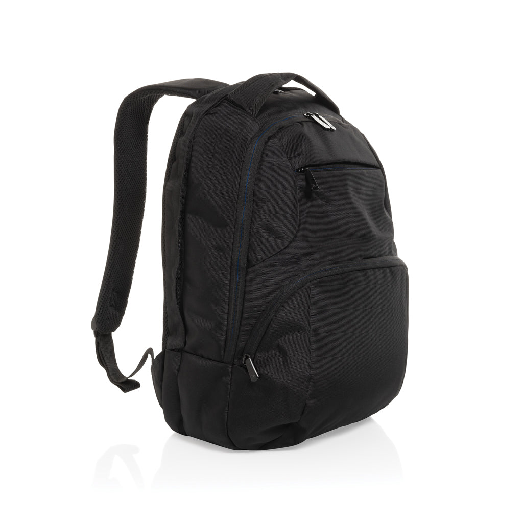 Impact AWARE™ Universal laptop backpack - black, rPET,rPET