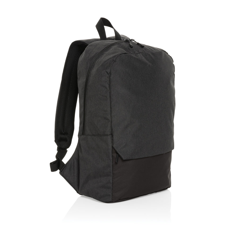 Kazu AWARE™ RPET basic 15.6 inch laptop backpack - black, rPET,rPET