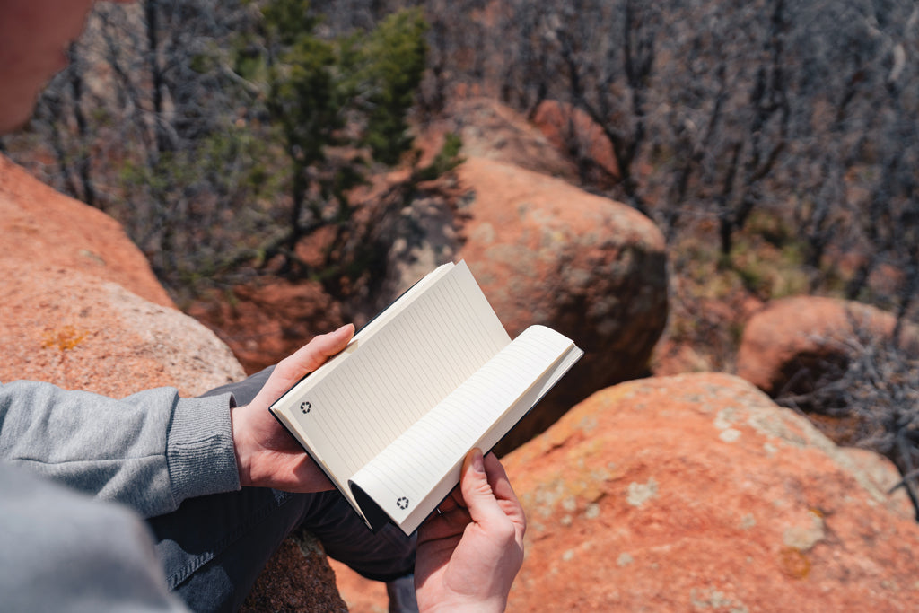 A5 GRS recycled leather notebook