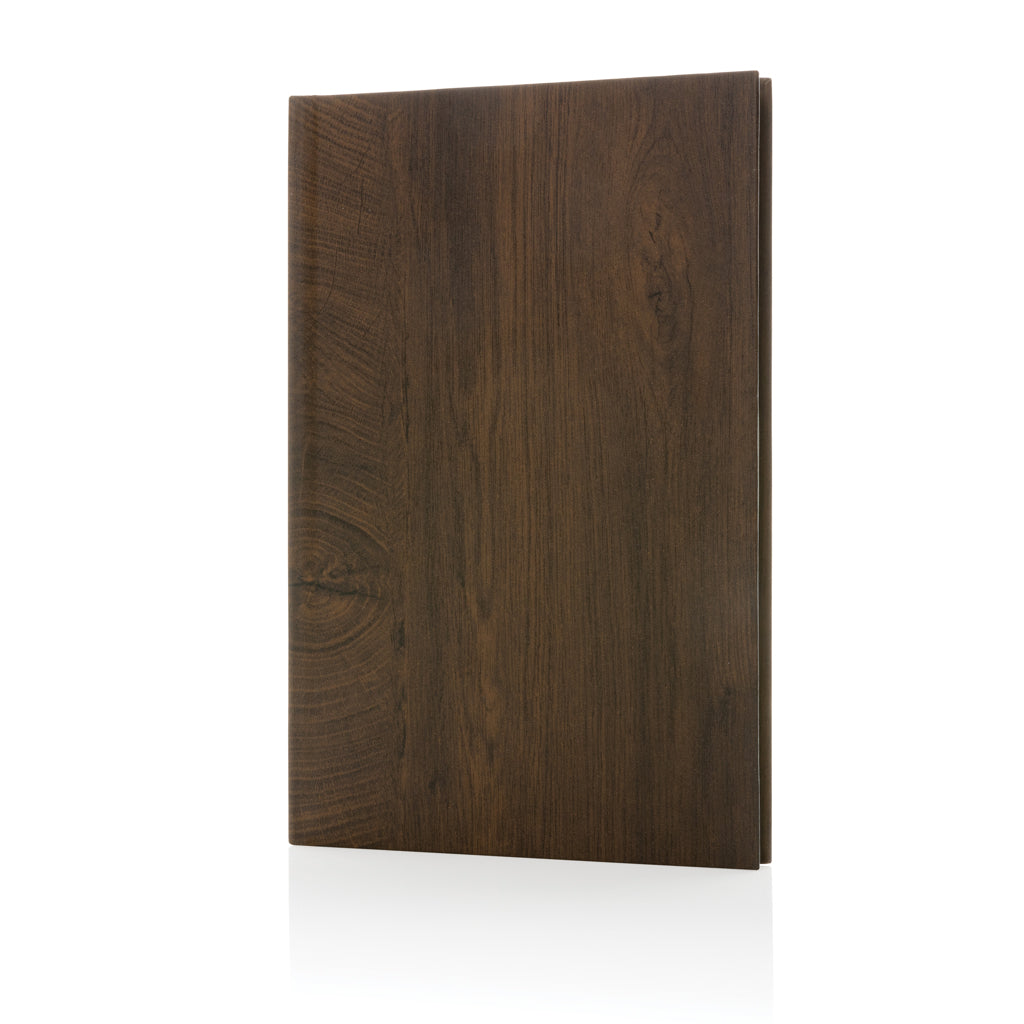Kavana wood print A5 notebook - dark brown, Paper