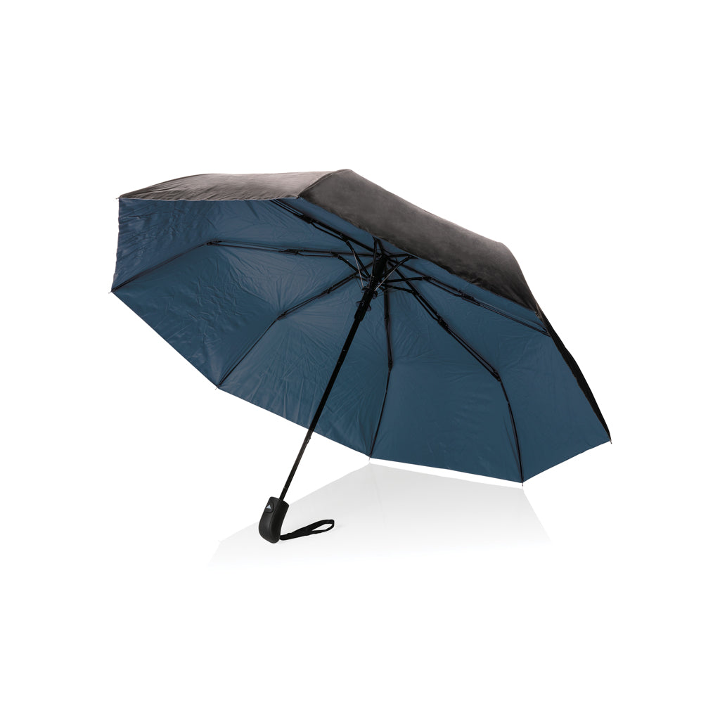 21' Impact AWARE™ RPET 190T Pongee dual colour mini umbrella - blue, rPET,Metal