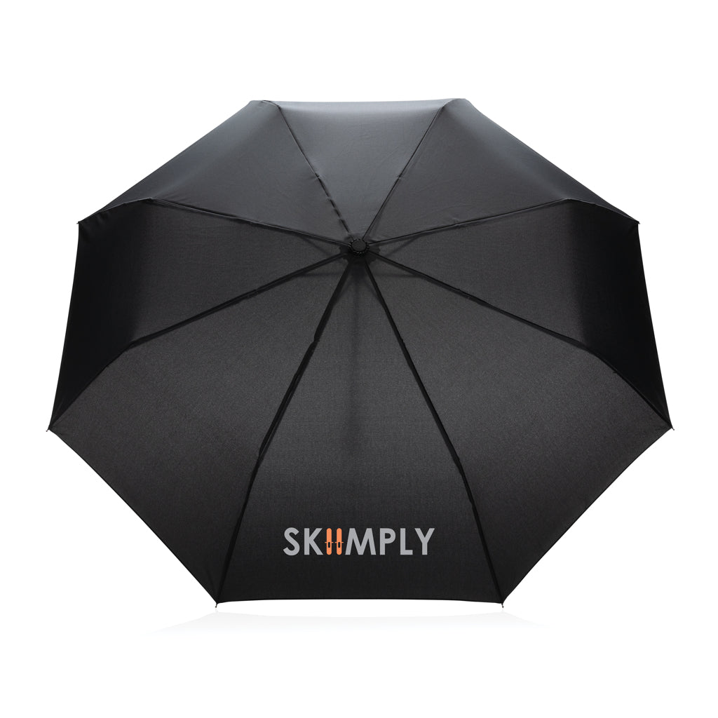 20.5" Impact AWARE™ RPET 190T Pongee bamboo mini umbrella