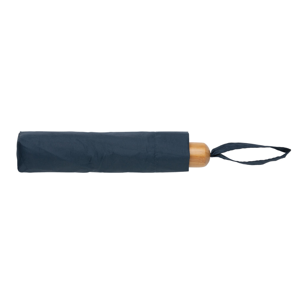 20.5" Impact AWARE™ RPET 190T Pongee bamboo mini umbrella