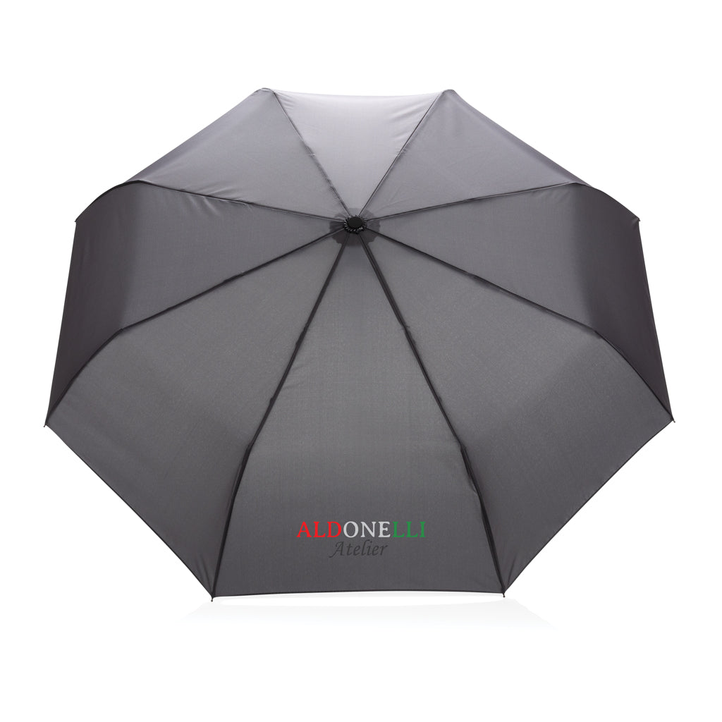 21" Impact AWARE™ RPET 190T bamboo auto open/close umbrella