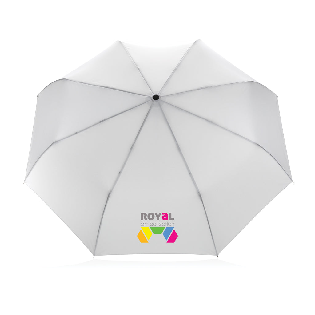21" Impact AWARE™ RPET 190T bamboo auto open/close umbrella