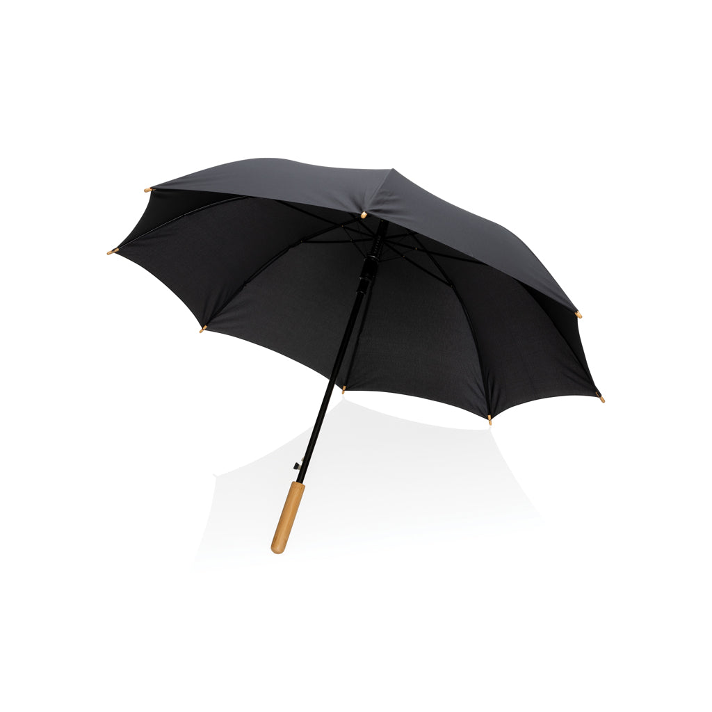 23' Impact AWARE™ RPET 190T auto open bamboo umbrella