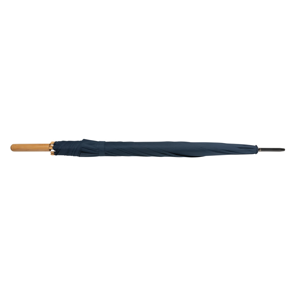 27" Impact AWARE™ RPET 190T auto open bamboo umbrella