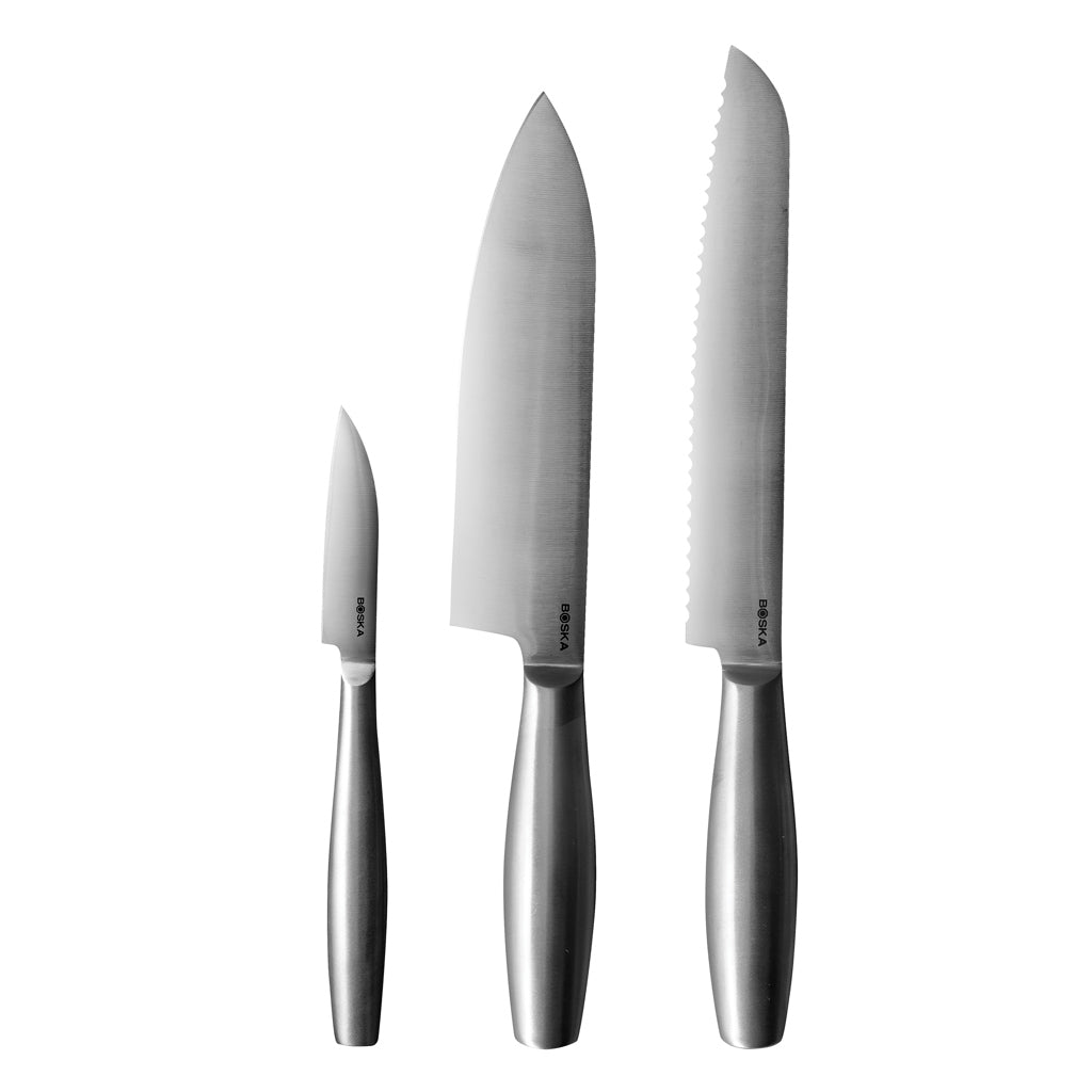 BOSKA Kitchen Knives Copenhagen, set of 3 - steel, Stainless steel