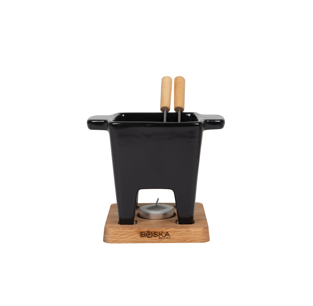 BOSKA Tapas Fondue Nero - 300 ml - black, Ceramic,Wood