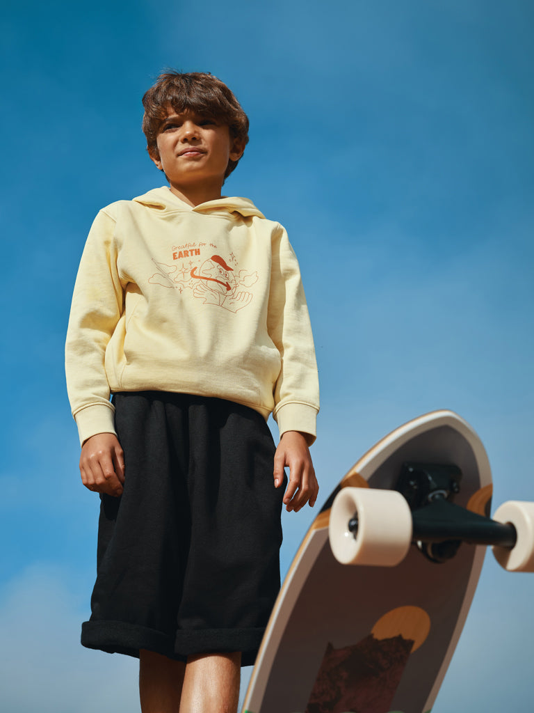 IQONIQ Yengo kids recycled cotton hoodie with sidepockets