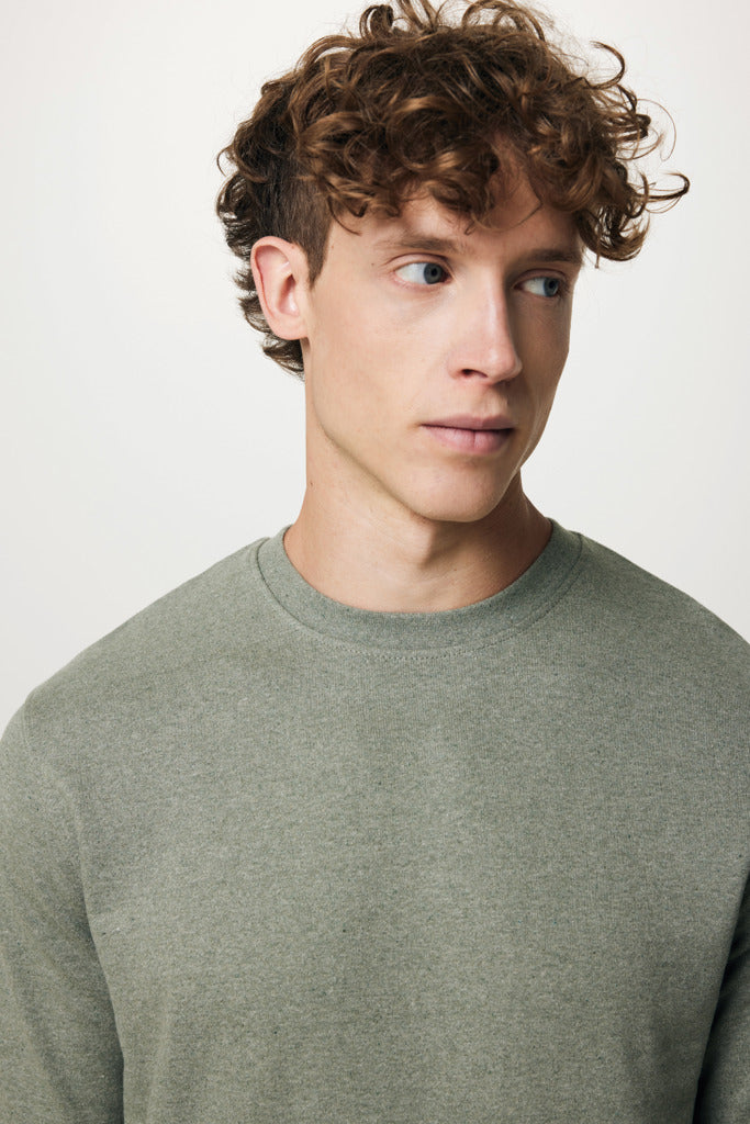 IQONIQ Denali recycled cotton crew neck undyed