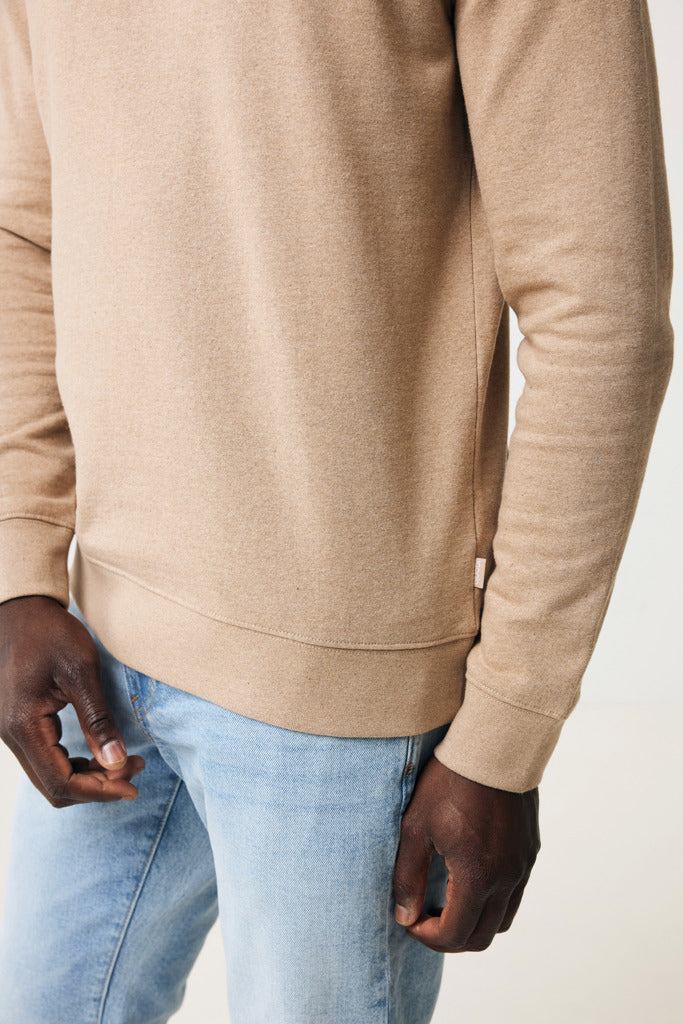 IQONIQ Denali recycled cotton crew neck undyed