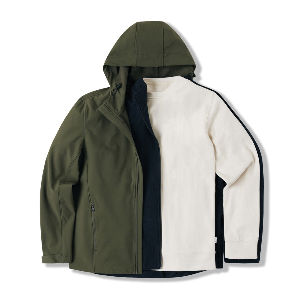 IQONIQ Denali recycled cotton crew neck undyed