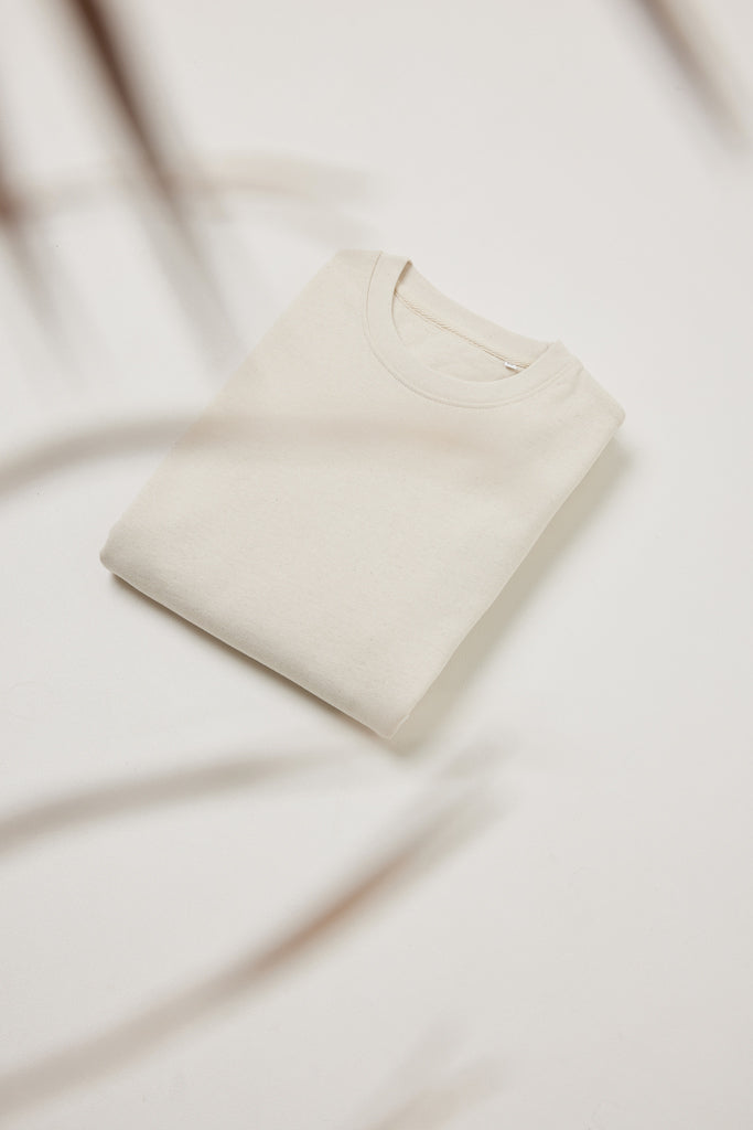 IQONIQ Denali recycled cotton crew neck undyed