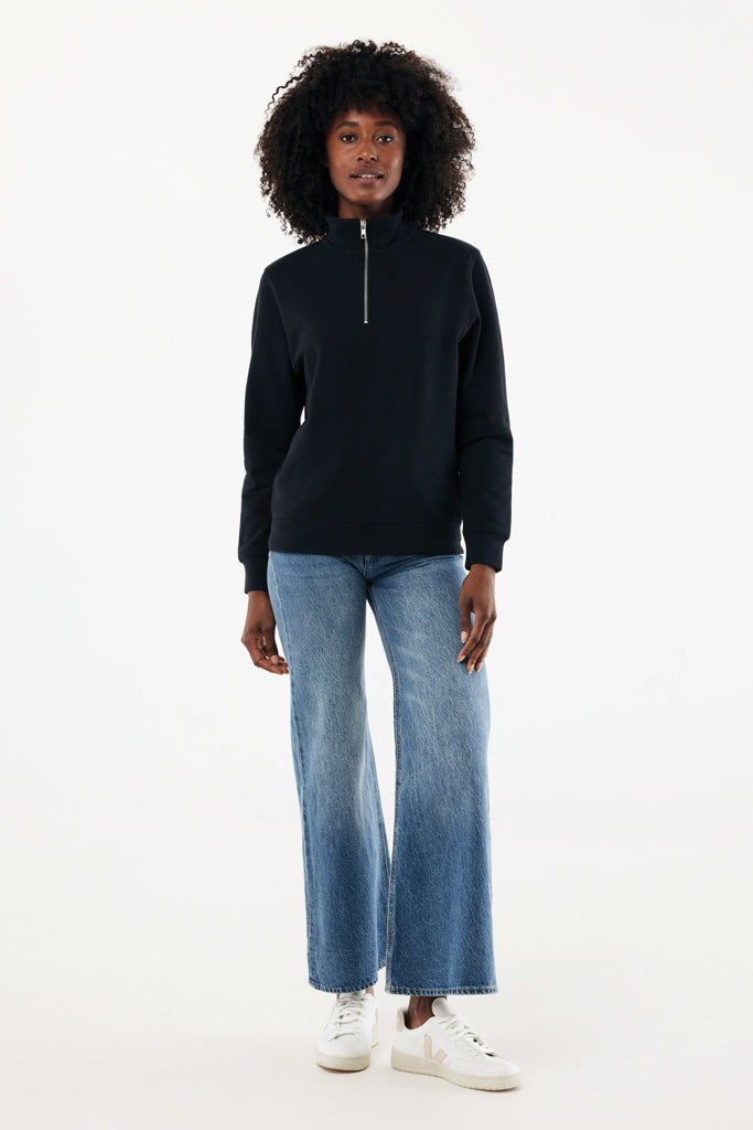 IQONIQ Elgon recycled cotton quarter zip sweater