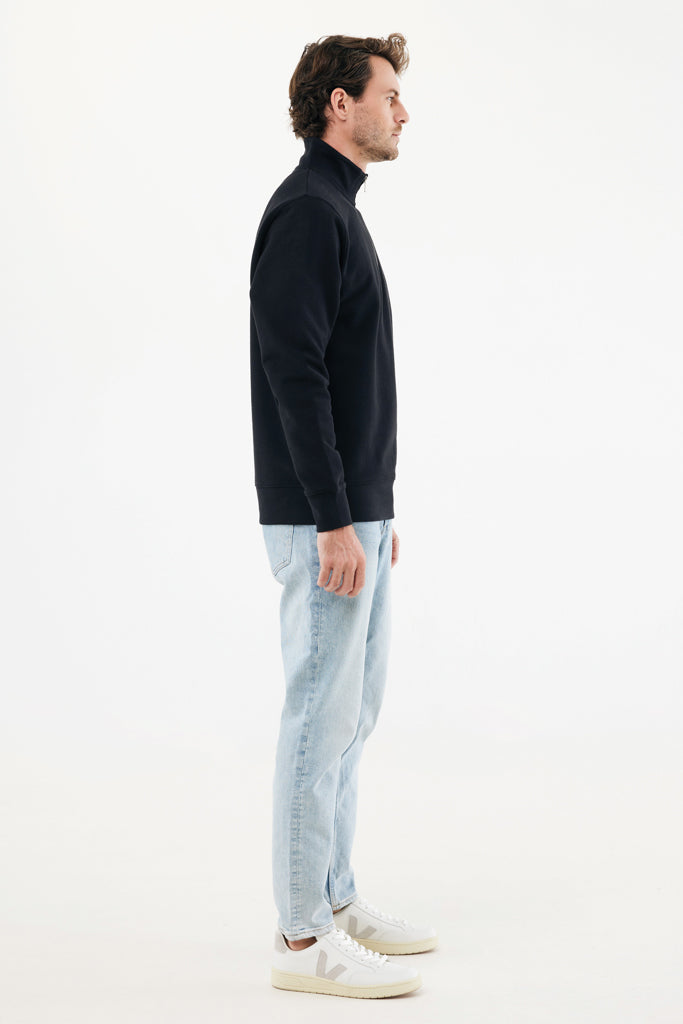IQONIQ Elgon recycled cotton quarter zip sweater