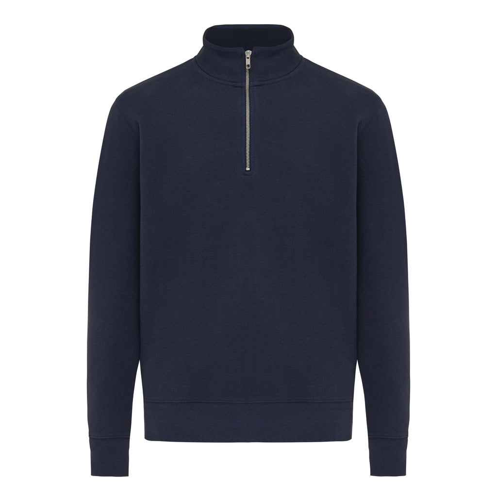 IQONIQ Elgon recycled cotton quarter zip sweater