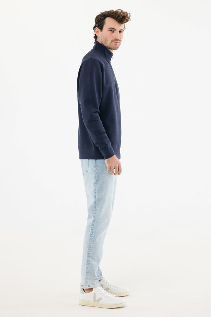 IQONIQ Elgon recycled cotton quarter zip sweater