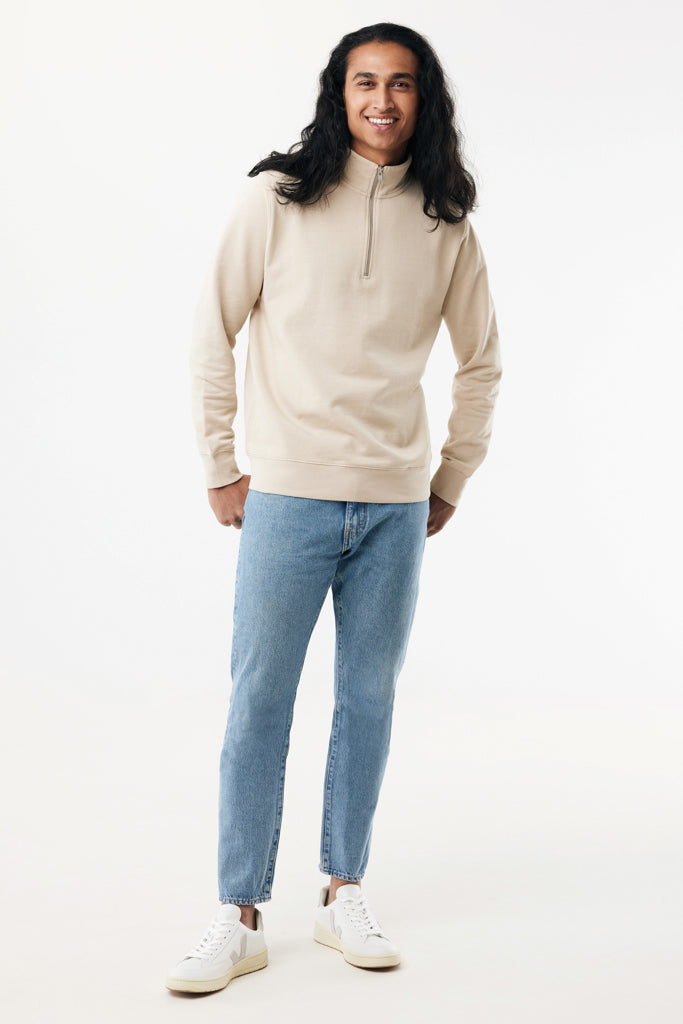 IQONIQ Elgon recycled cotton quarter zip sweater
