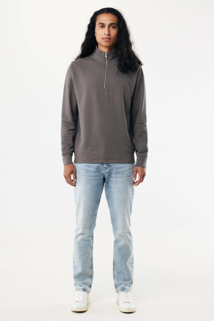 IQONIQ Elgon recycled cotton quarter zip sweater