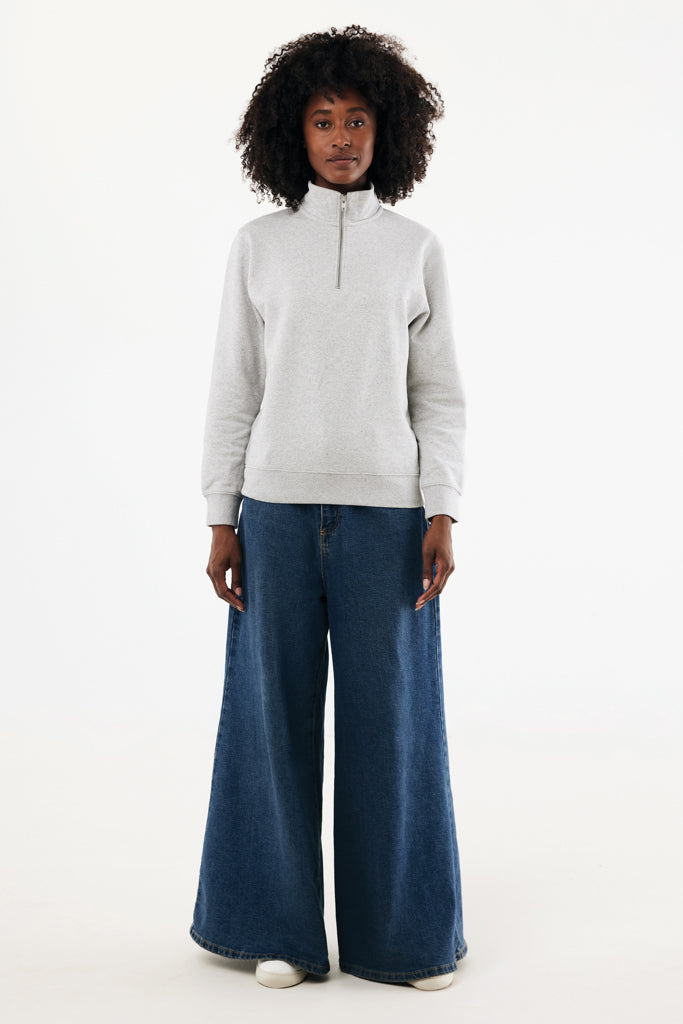 IQONIQ Elgon recycled cotton quarter zip sweater