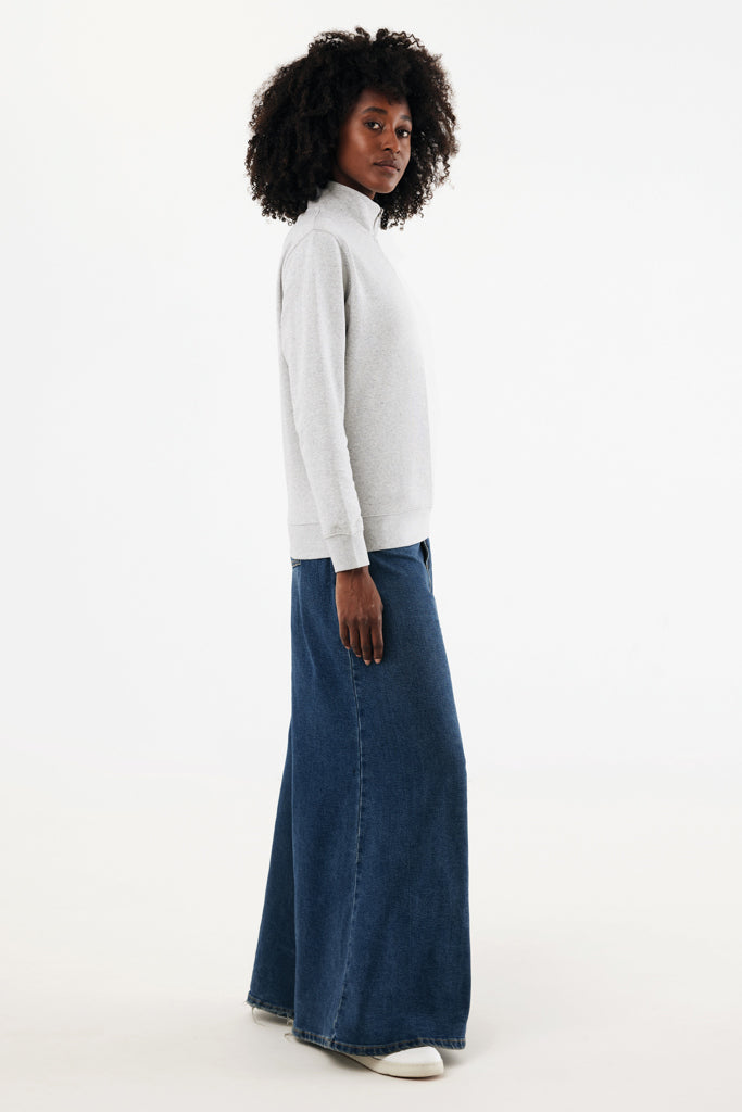 IQONIQ Elgon recycled cotton quarter zip sweater