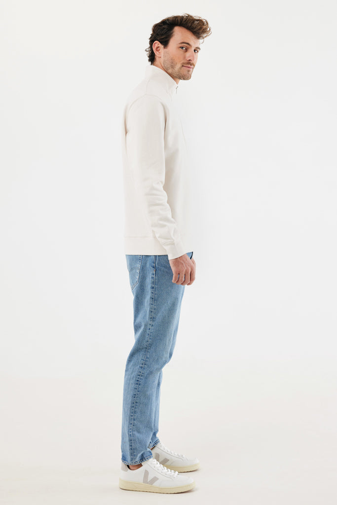 IQONIQ Elgon recycled cotton quarter zip sweater