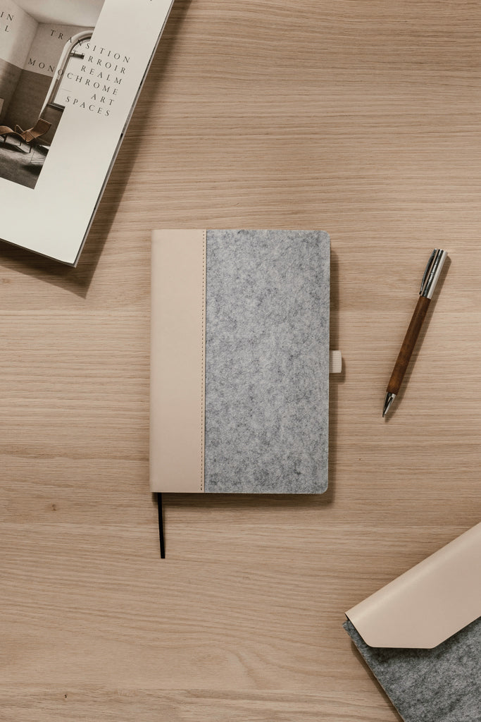VINGA Albon GRS recycled felt notebook