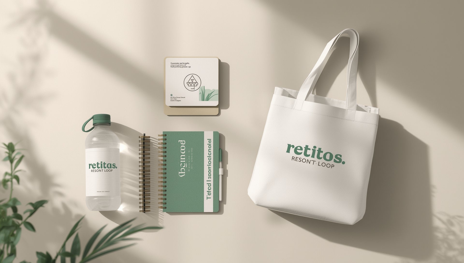 Eco materials including bamboo, recycled paper, cork, and organic cotton — used for sustainable promotional products by Drayton